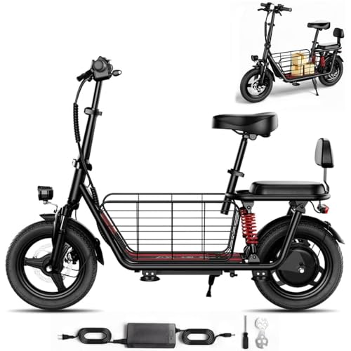 WINDHORSE C3 Electric Scooter 500W Motor (Peak Power 850W) with Dual Seat 48V10Ah Battery 50 KM/H Speed 30-40 KM Range Dual Suspension and Storage Basket E-Scooter