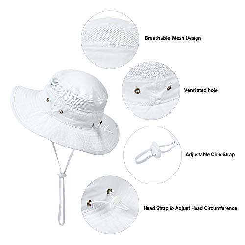 Kids Mesh Sun Hat Toddler Baby Summer Wide Brim Beach Hat Hiking Hat Fishing Hat4