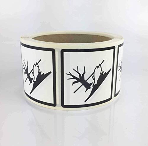 Étiquettes écologiques dangereuses 50x50 mm en rouleaux pour marquage