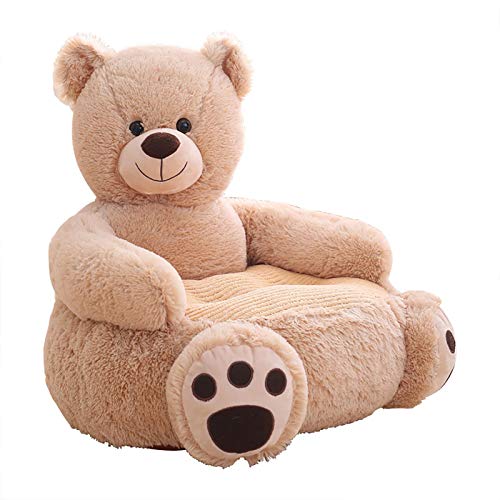 NNYCC Cartoon Kids Sofa, Kindersessel, Kinder Sofa Mädchen und Junge Geburtstagsgeschenk Spielzeug Faule Polsterhaltiges Baby Kleine Sofasitz Kinderstuhl Waschbar,Beige Cover