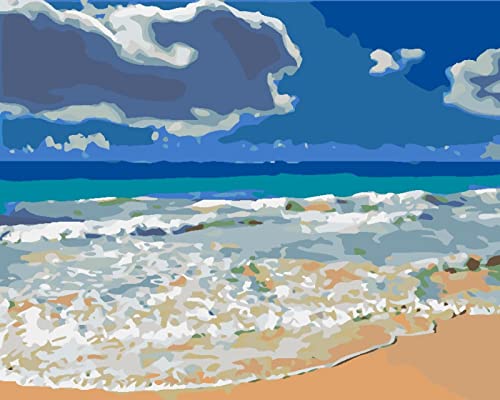 Peinture au diamant 5D kit complet mosaïque strass point de croix plage 30x40cm