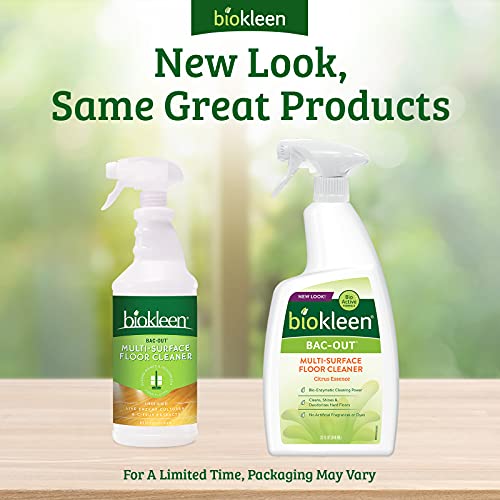Biokleen Bac-Out Multi-Surface Floor Cleaner, Cleans, Shines, & Deodorizes, Eco-Friendly, Non-Toxic, Plant-Based, No Artificial Fragrance, Colors Or Preservatives, 32 Ounces #TOP2