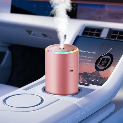 Image of Car Air Freshener, Smart Car Air Fresheners Diffuser with 100ml Fragrance, Long Lasting Lasts 6 Months, RGB Music Syncing Light, Auto On /Off, 5 Adjustable Car Aroma Diffuser for Women, Vanilla Cream