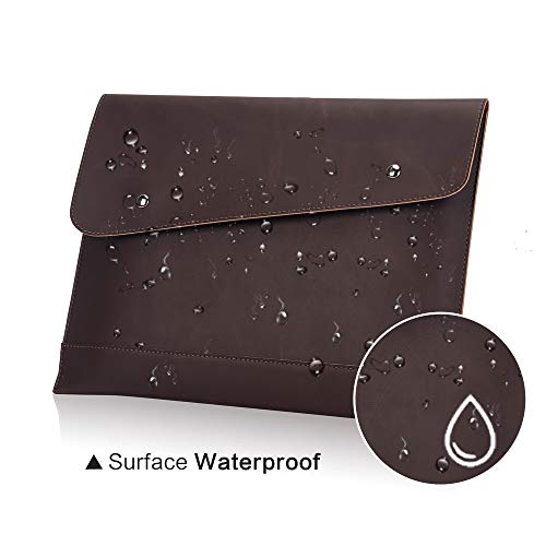 Image of Envelope A4 Documents Folder Case,Convenient Business & Conference File Pu Leather Clutch Bag for Women and Men