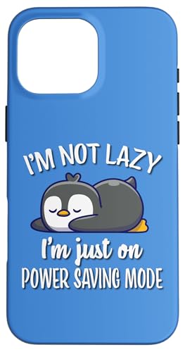 Cute Kawai Kids Lazy Power Saving Penguin Lover �X�}�z�P�[�X iPhone 16 Pro Max �p