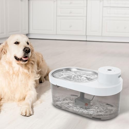 Fuente inalámbrica para agua de gatos 4L acero inoxidable miniatura 3