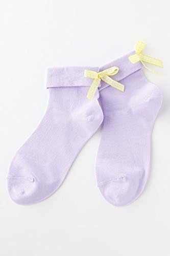 Amazon チュチュアンナ Tutuanna バックギンガムチェックリボン付き折り返しソックスラベンダー 靴下 通販