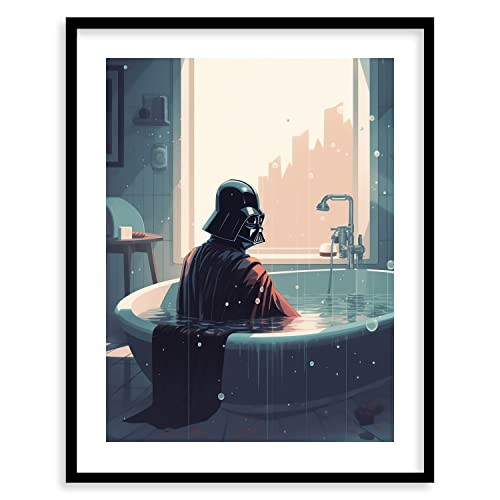 Star Wars Bathroom Décor Art Print - Premium Giclee Fine Art Print - Aesthetic Modern Vintage Painting Style Darth Vader Stormtrooper Yoda Print Poster for Bathroom Wall Decor, Ready to Frame Star Wars Bathroom Décor Art Print - Premium Giclee Fine Art Print - Aesthetic Modern Vintage Painting Style Darth Vader Stormtrooper Yoda Print Poster for Bathroom Wall Decor, Ready to Frame