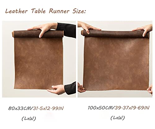 Chemin de table en cuir marron de qualité supérieure résistant à la chaleur