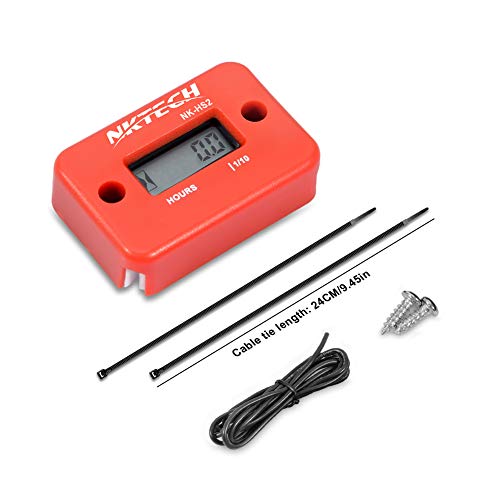 image for NKTECH NK-HS2 Inductive Hour Meter for Gas Engine Lawn Mover Marine AT