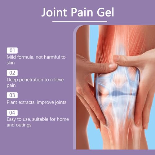 Kresin Joint Gel Purple Gel, Soothing Massage Cream - Rapid Muscle for Knees, Lumbar, Neck, Hands, and Feet (1)