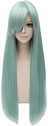 Alacos Long Green Anime Costumes Halloween Wig for the Seven Deadly Sins Elizabeth Liones +Cap