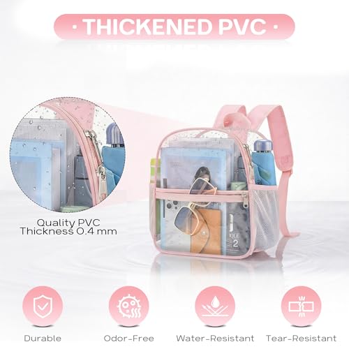 Image of Oraben Clear Backpack for Stadium Events Stadium Backpack Waterproof 12x6x12 Clear Bag for Adult Concert Sport Work