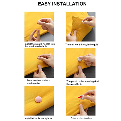 Kitchnexus Bettdecken Clips, 20 Stück Bettbezug Befestigungs Clips, niedliche runde Pilz Bettlaken Klammer, Anti-Lauf Kick Schnalle, Bettwäsche Zubehör mit Box (Weiß) - Image 5