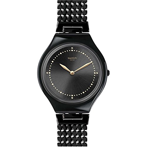 Swatch montre bracelet mixte SVOB103GB montre quartz noire fine pour homme et femme