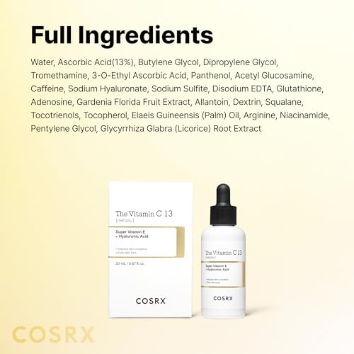 COSRX 13% Pure Vitamin C Serum for Face, Hydrating Facial Serum, 0.67 oz - image 7