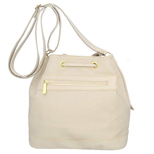 Bolsa Saco Feminina Alça Regulável Dia a Dia Amanda Brazil Creme