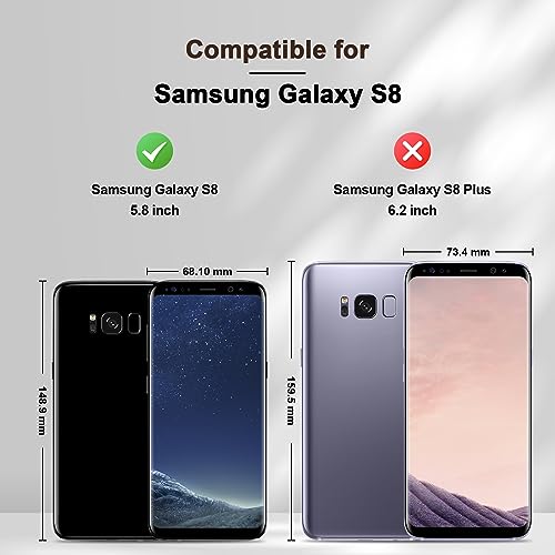 Image of Jasonyu Mobile Phone Case for Samsung Galaxy S8 Leather Flip Foldable Shockproof Magnetic Premium PU Leather Stand Function Card Slots Protective Flip Case for Samsung S8, Brown