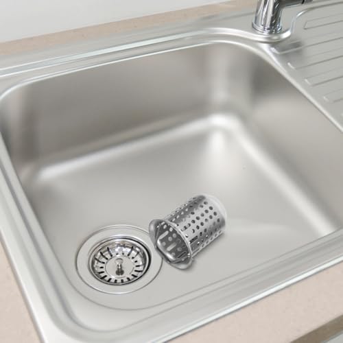 Colador para lavabo de acero inoxidable con asa miniatura 4