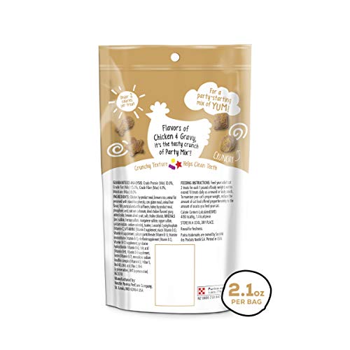 Purina Friskies Made In Usa Facilities Cat Treats, Party Mix Crunch Gravylicious Chicken & Gravy Flavors - (10) 2.1 Oz. Pouches #TOP7