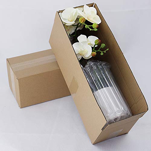 Omygarden White Orchid Artificial Flowers In Pot, Fake Plastic Orchid Flowers, Decoration For Home Office Wedding(White 2 Bouquets) #TOP5