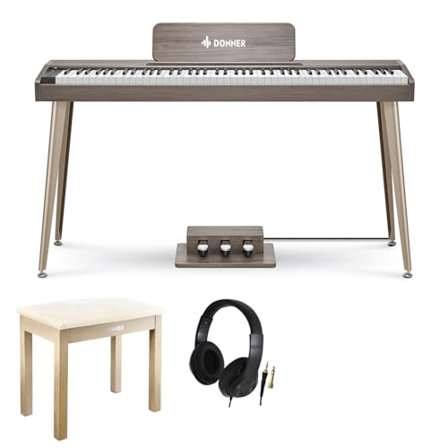 Donner DDP-60 Gray �����Œ�֎q�E�w�b�h�z���Z�b�g �d�q�s�A�m �X�^�C���b�V���f�U�C�� �Z�~�E�F�C�g���� �h�i�[ �y���q�l�g�ݗ��ď��i�z