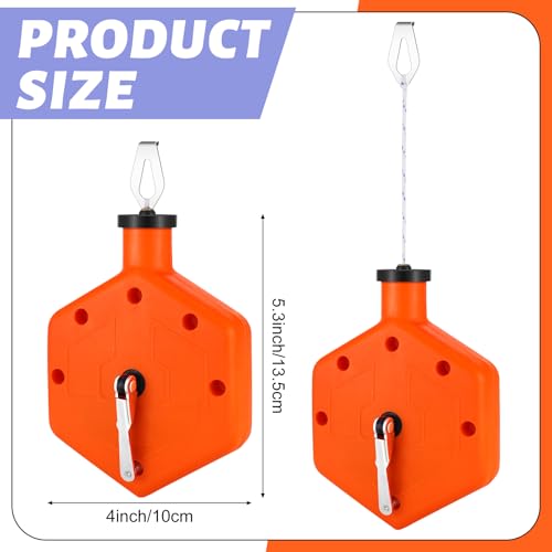 HIYZI 2 Pcs Chalk Line Reel 100 Feet Chalk Line Tool Chalk Box for Construction Carpentry Drawing Straight Precision Marking Decoration Working Projects - Thumbnail 2