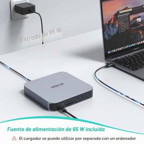 Dock USB C para MacBook解决falta de puertos con carga de 65W y salida VGA HDMI 6