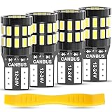 OUSHI 501 Weiß Glühbirnen, DC12-24V, 6000K Glühbirnen für Die Innen und Außenbeleuchtung, 4 Stück [Energieklasse B]