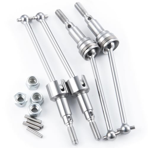 MOHERO 4Pcs RC CVD Driveshaft Metal Front & Rear Drive Shafts for 1/16 HBX 16889A 4WD Brushless RC Car Truck Upgrade Parts