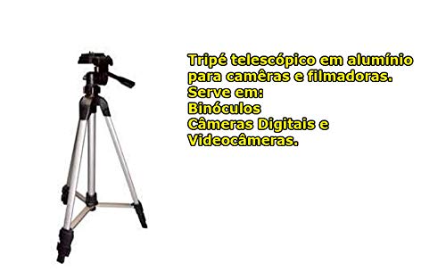 Tripé aluminio profissional até 1,20 m para camera celular