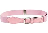 HOLD’EM Kids Toddler Belt Leather Closure Elastic - Light Pink