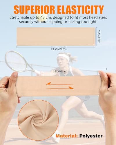 lulir Haarband Damen 8 Stück, Stirnband Damen Sport, Stirnbänder Elastische & Antirutsch, Haarbänder Dünn, Atmungsaktiv Breites Headband, Hairband für Yoga, Kosmetik, Fitness, Gym, Workout