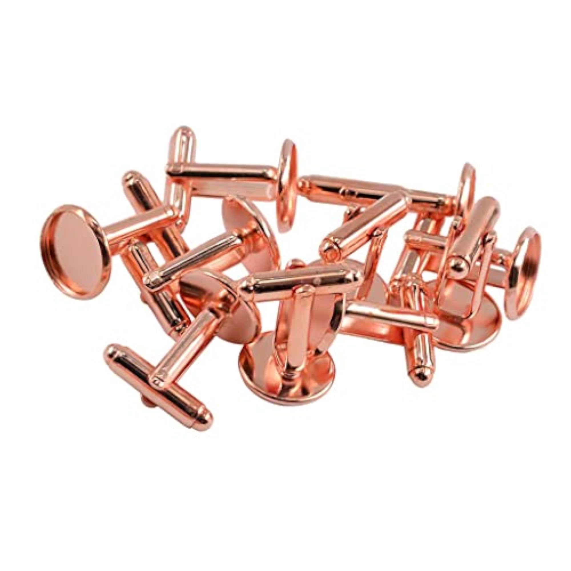 10 Pieces DIY Cufflink Findings Cuff Link Blank Back Plate Pad Base