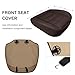 BOPUOVRE Car Seat Cover for Luxury & Comfort - PU Leather, Anti-Slip, Full Wrap Protection with Storage Pocket for Bottom Cushion - Universal Fit for 95% of Vehicles (Coffee Color,2 Piece)