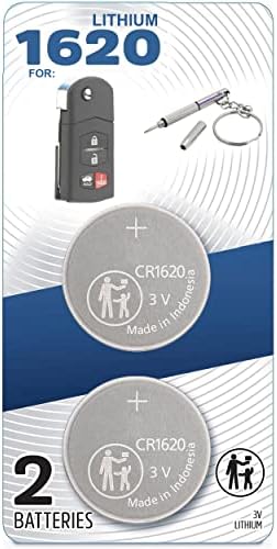 (2 Pack) CR1620 1620 OEM Replacement Battery Remote Key Fob Flip Control Fob case Shell (Bundle with Tool) for Mazda 2005-2016 2 3 5 6 CX7 CX9 CX 7 9 MX5 RX8 MX 5 RX 8 (KPU41788 BGBX1T478SKE125-01)
