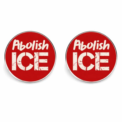 Abolish ICE Pins 2 Pack Red Protest Button Badge, Alloy Lapel Brooch Pins, Political Activism Statement Pin for Jacket Backpack Hat Clothing