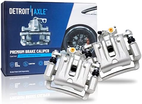 Detroit Axle - Rear Disc Brake Calipers w/Bracket Replacement for Chevy Equinox Captiva Sport GMC Terrain Pontiac Torrent Saturn Vue - 2pc Set