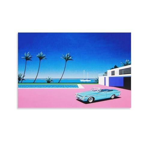 Poster Hiroshi Nagai Palm Springs deco murale toile 50x75