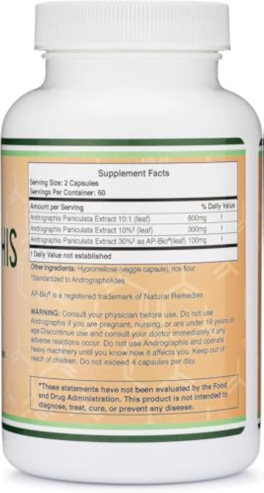 Andrographis Capsules Max 1000mg, 120 Count