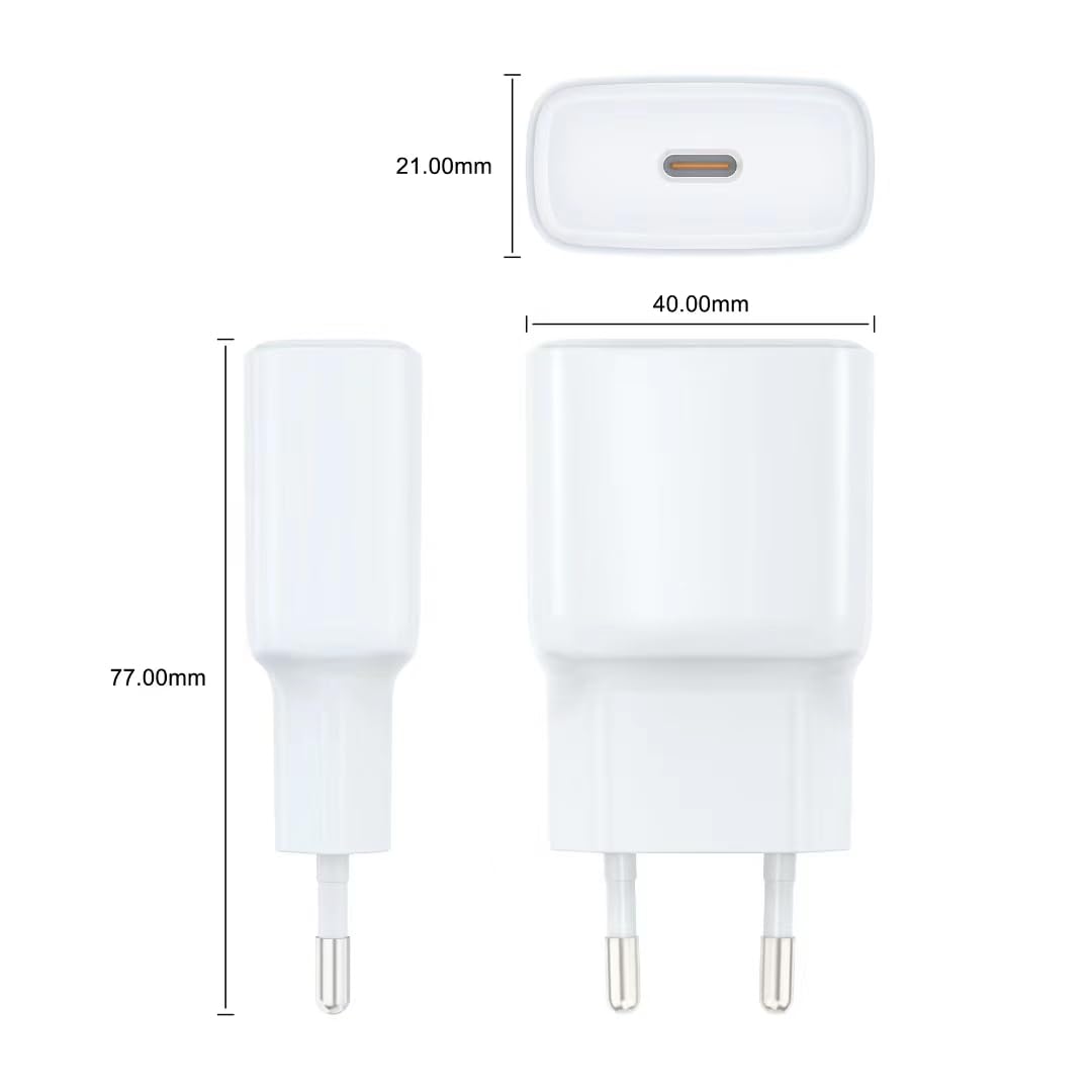 20W USB C Presa Caricatore Fast Charger Per apple iPhone 17/16e/15 14/Pro Max/Plus/13/12/11/X/XR/iPad Pro/mini/air, Rapida Spina Caricabatterie Alimentatore Carica Spinotto Muro Adattatore Ricarica
