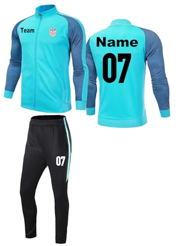 TOMIYO Custom Track Jackets and Pant Personalized Tracksuit Soccer Jersey with Team Name Number for Men Women Boy