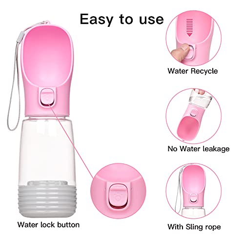 Portable Dog Water Bottles with Leakproof Bowl Dispenser Water & Food Container for Walking Hiking On The Go - Image 2