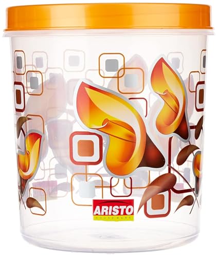 Image of Aristo Store Queen666 Air-Tight Storage Container For Kitchen, Plastic Jar For Storing Spices, Snacks, Grains, Dals SET OF 4-3400 ml,Tranparent