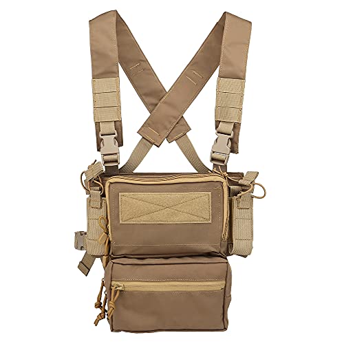 Tactical CRX Vest Airsoft Ammo Chest Rig Armor X Harness Rifle Pistol Magazine Pouch