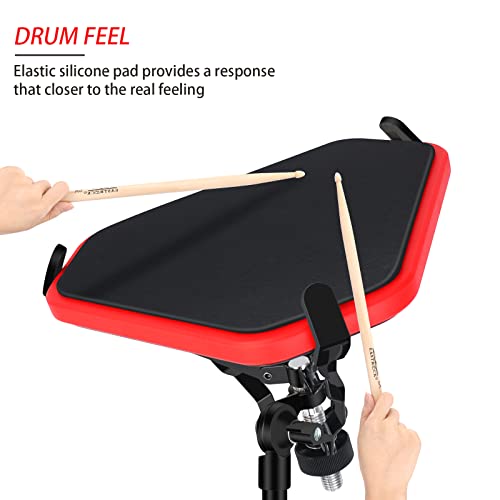 Eastrock Practice Drum Pad, 11 Inches Double Sided Slient Silicone Drum Practice Pad, Silicone Dumb Drum For Kids Adults And Beginners,Red+Black #TOP2
