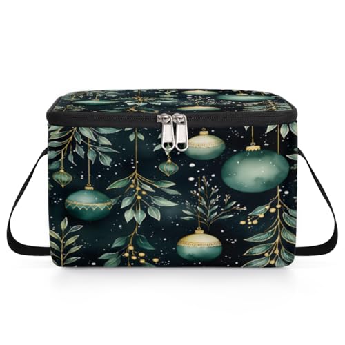 GzLeyigou Leaves Xmas Decor Lunch Bags for Women Men 9 Cans, Hot & Cold Food Delivery Bag Insulated Grocery Bag Insulated Lunch Box Cooler Bag for Office Work Picnic Beach