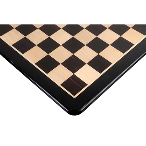 Échiquier en ébène et érable 21 pouces, la quintessence du jeu d'échecs de luxe