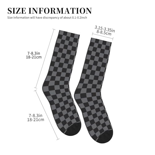 Image of Checkered Socks, Cute Socks for Women for Travel, Running, Daily