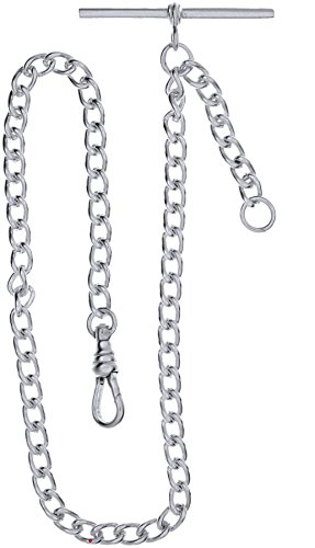 I LUV LTD Single Albert Chain for Pocket Watch - Sterling Silver - Gift Gents
